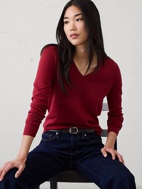 NWT! FOREVER V-NECK SWEATER